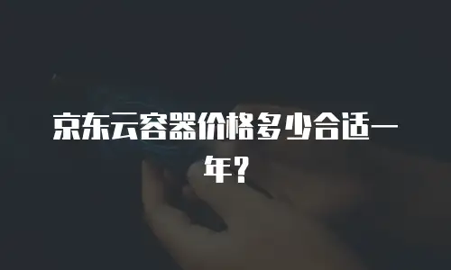 京东云容器价格多少合适一年？