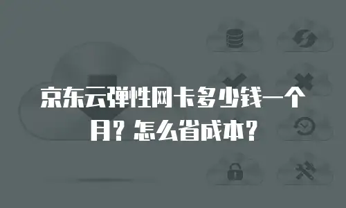 京东云弹性网卡多少钱一个月？怎么省成本？