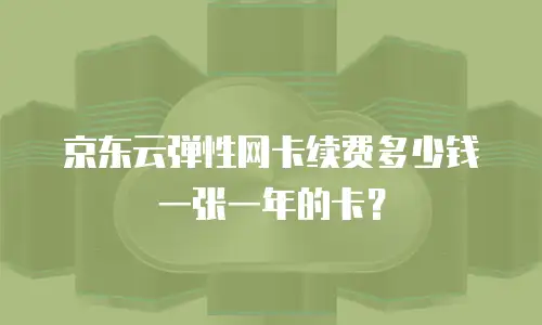 京东云弹性网卡续费多少钱一张一年的卡？