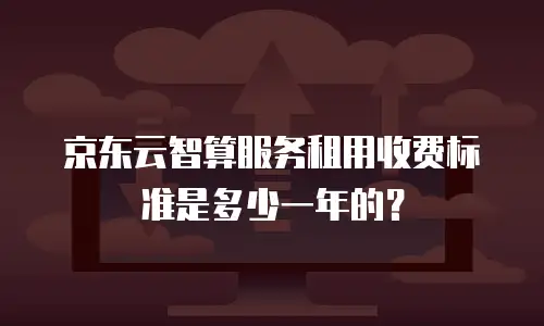 京东云智算服务租用收费标准是多少一年的？