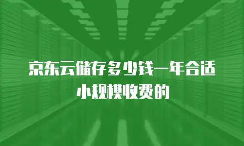 京东云储存多少钱一年合适小规模收费的