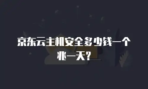 京东云主机安全多少钱一个兆一天？