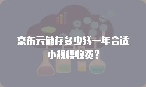 京东云储存多少钱一年合适小规模收费？