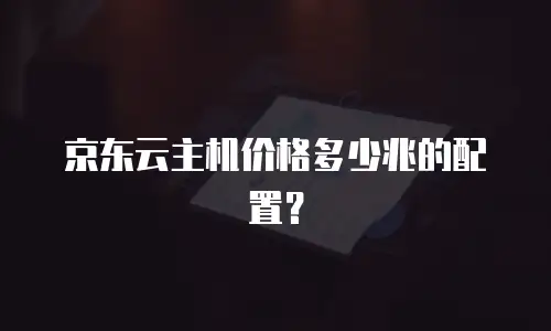 京东云主机价格多少兆的配置？
