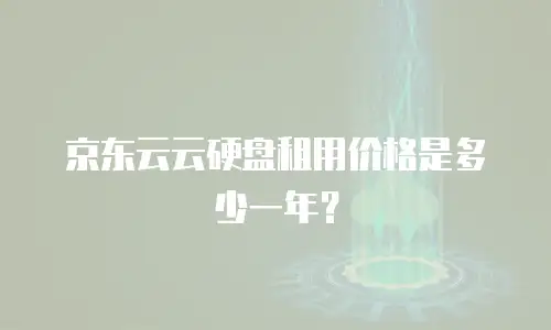 京东云云硬盘租用价格是多少一年？
