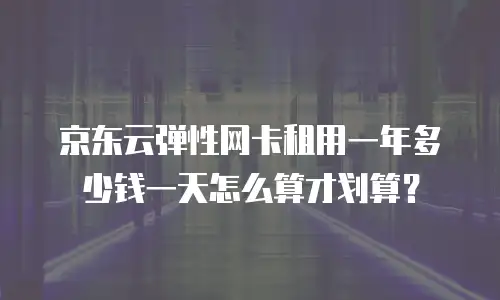京东云弹性网卡租用一年多少钱一天怎么算才划算？