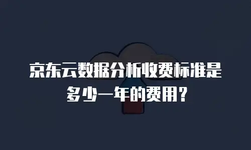 京东云数据分析收费标准是多少一年的费用？