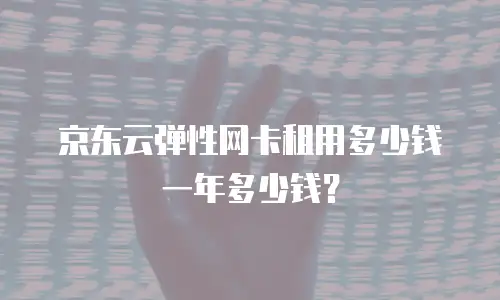 京东云弹性网卡租用多少钱一年多少钱？