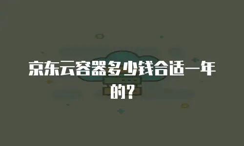 京东云容器多少钱合适一年的？
