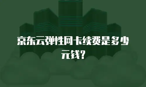 京东云弹性网卡续费是多少元钱？