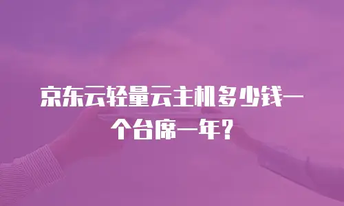 京东云轻量云主机多少钱一个台席一年？