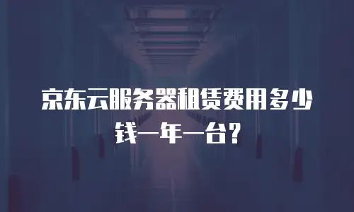 京东云服务器租赁费用多少钱一年一台？
