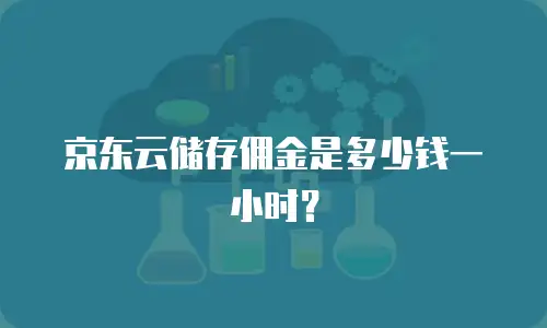 京东云储存佣金是多少钱一小时？