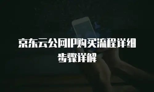 京东云公网IP购买流程详细步骤详解