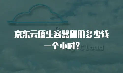 京东云原生容器租用多少钱一个小时？