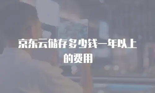 京东云储存多少钱一年以上的费用
