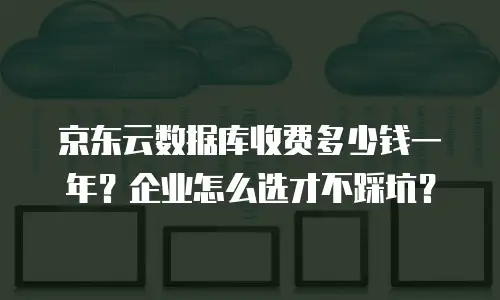 京东云数据库收费多少钱一年？企业怎么选才不踩坑？