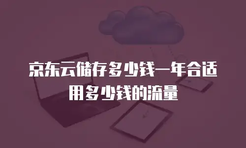 京东云储存多少钱一年合适用多少钱的流量