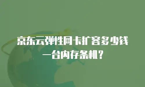京东云弹性网卡扩容多少钱一台内存条机？