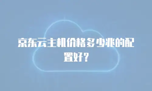 京东云主机价格多少兆的配置好？