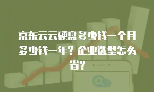 京东云云硬盘多少钱一个月多少钱一年？企业选型怎么省？