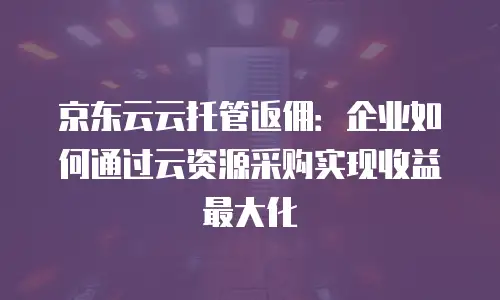 京东云轻量云主机一个月多少钱：配置、价格与选购指南