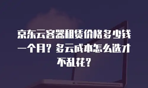 京东云容器租赁价格多少钱一个月？多云成本怎么选才不乱花？