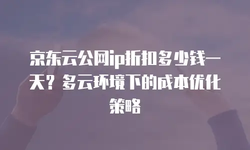 京东云公网ip折扣多少钱一天？多云环境下的成本优化策略