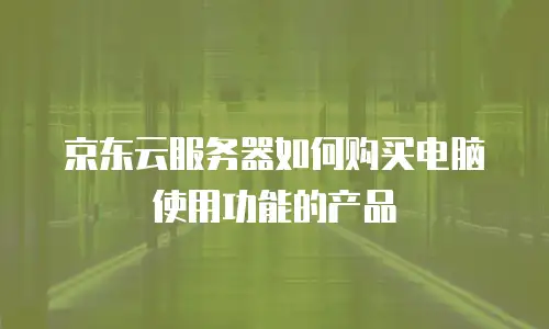 京东云服务器如何购买电脑使用功能的产品