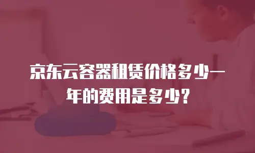 京东云容器租赁价格多少一年的费用是多少？