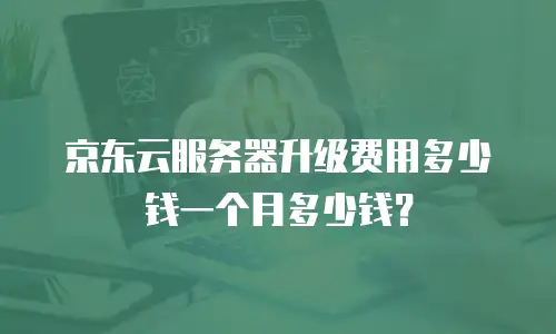 京东云服务器升级费用多少钱一个月多少钱？