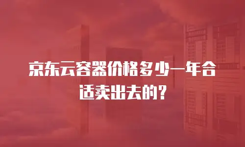 京东云容器价格多少一年合适卖出去的？