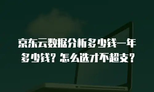 京东云数据分析多少钱一年多少钱？怎么选才不超支？