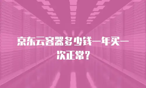京东云容器多少钱一年买一次正常？