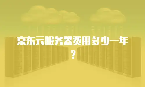 京东云服务器费用多少一年？