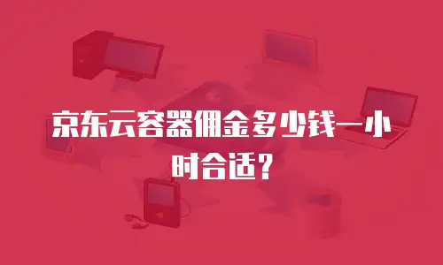 京东云容器佣金多少钱一小时合适？