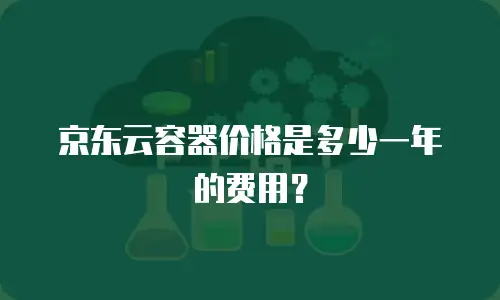 京东云容器价格是多少一年的费用？