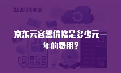 京东云容器价格是多少元一年的费用？