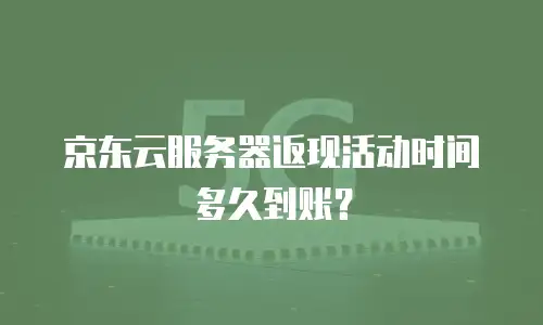 京东云服务器返现活动时间多久到账？
