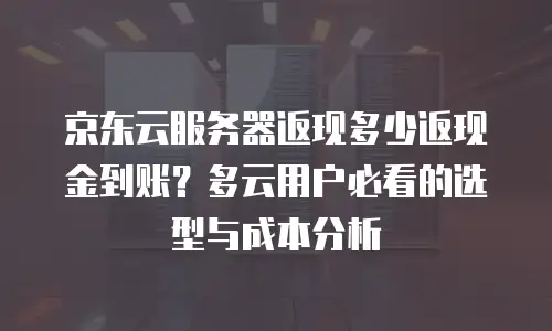 京东云服务器返现多少返现金到账？多云用户必看的选型与成本分析