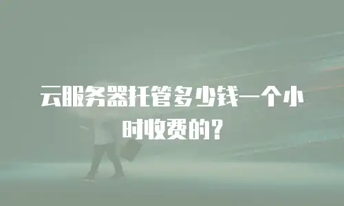 云服务器托管多少钱一个小时收费的？