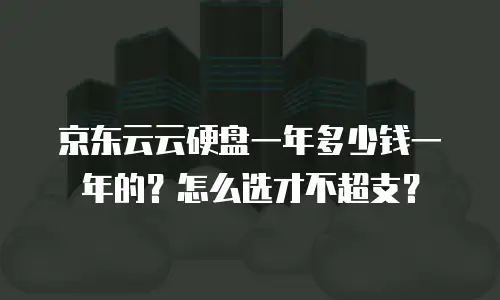 京东云云硬盘一年多少钱一年的？怎么选才不超支？