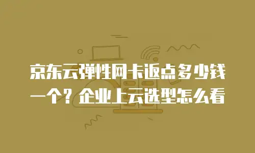 京东云弹性网卡返点多少钱一个？企业上云选型怎么看