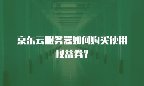 京东云服务器如何购买使用权益券？