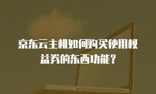 京东云主机如何购买使用权益券的东西功能？