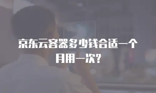 京东云容器多少钱合适一个月用一次？