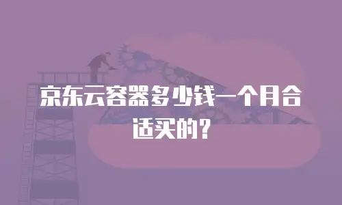 京东云容器多少钱一个月合适买的？