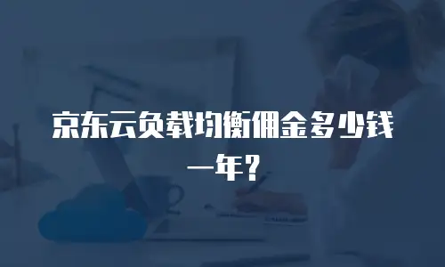 京东云负载均衡佣金多少钱一年？