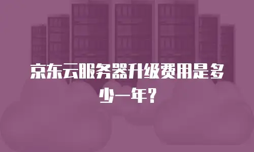 京东云服务器升级费用是多少一年？
