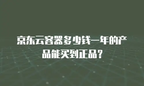 京东云容器多少钱一年的产品能买到正品？